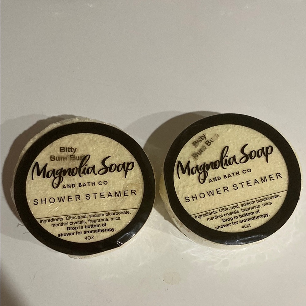 New Magnolia Soap and Bath Co Shower Steamer Set of 2 - Bitty Bum Bum Scent